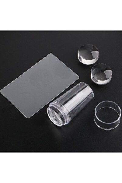 Choice ND251 ختم أظافر شفاف كبير برأسين مع مكشطة، قطعتان من ختم رأس السيليكون...