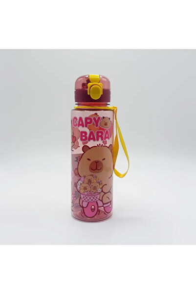 Choice 700ml Red 700ml Leak-Proof Water Bottle Visually Appealing Bear Water Bottle with Carry Strap - Port
