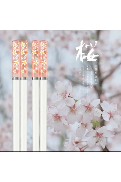 Choice PICTURE COLOR 1 1 Pairs Amber Sakura Japanese Chopsticks Pink Cherry Blossom Sushi Food Sticks Antib