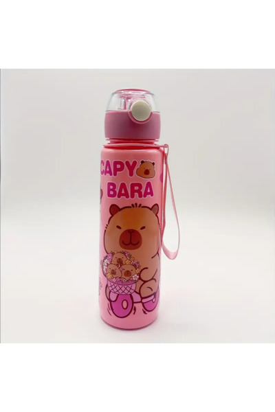 Choice زجاجة مياه وردية 700 مل مقاومة للتسرب زجاجة مياه على شكل دب جذابة بصري...