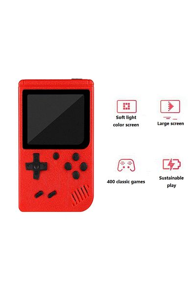 Choice Red A Red Retro Classic Games Children's Handheld Small Game Console With 400 Game Charging Can Be C