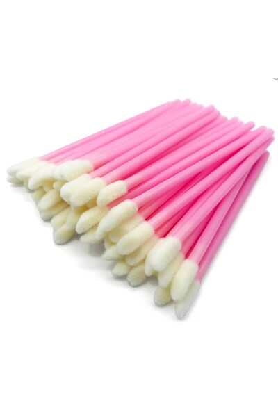 Choice1 50pcs Pink 50pcs Disposable Lip Brushes Eyelash Applicator Mascara Wands Brush Lipstickers Wands Ma