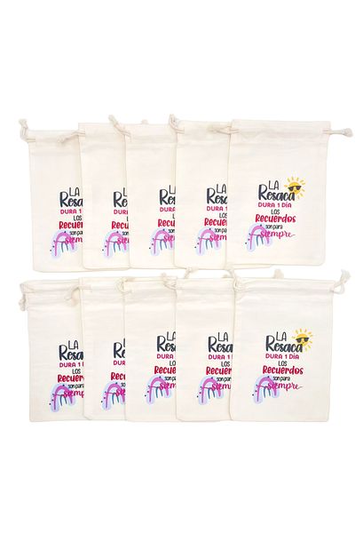 Choice 10PCS 10x15cm Beige 10PCS New Spanish Wedding Anti-Hangover Bag Party Hangover Storage Bag Gift Bag