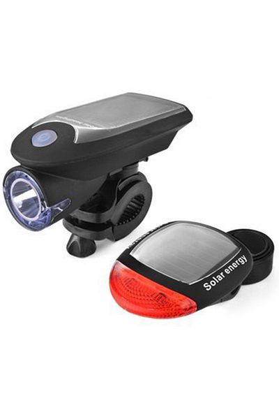 Choice FY-307-13012 Bike Front Lights Night Riding Bicycle Taillight Solar Energy Light Outdoor Waterproof