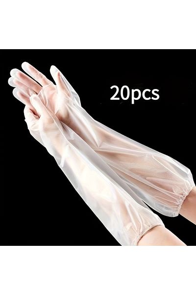 Choice 20pcs 20pcs/set Extra Long Kitchen Cleaning Gloves, Waterproof and Oil Resistant, Durable and Comfor