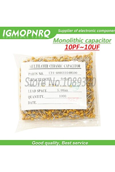 Choice15 مكثف سيراميكي أحادي 100NF 1000 قطعة 50 فولت 10PF~ 10UF 22PF 33NF 220...