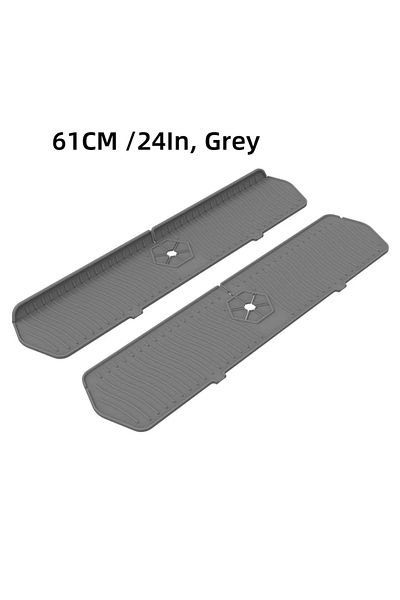 Choice 61CM Grey 24/29.5inch Kitchen Sink Splash Guard,Silicone Draining Mat for Sink,Sink Protectors for K