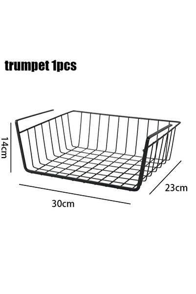 Choice6 رف تخزين متعدد الوظائف معلق ومثقب للمطبخ والحمام، قطعة واحدة باللون الأسود من ترومبيت