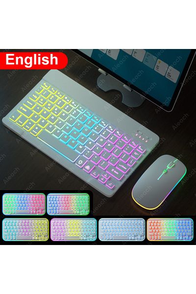 Choice English white Keyboard For Tablet Android iOS Windows Wireless Mouse Keyboard Bluetooth-compatible R