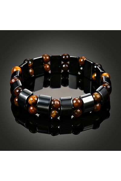 Choice 80508410 1PC Fashionable Black Gallstone Elastic Adjustable Health Energy Magnetic Therapy Hematite