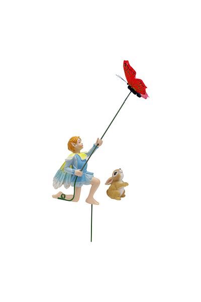 Choice Multi-Colored 1 set of little boy kite flying bonsai statues, outdoor fairy tale mini garden decorat
