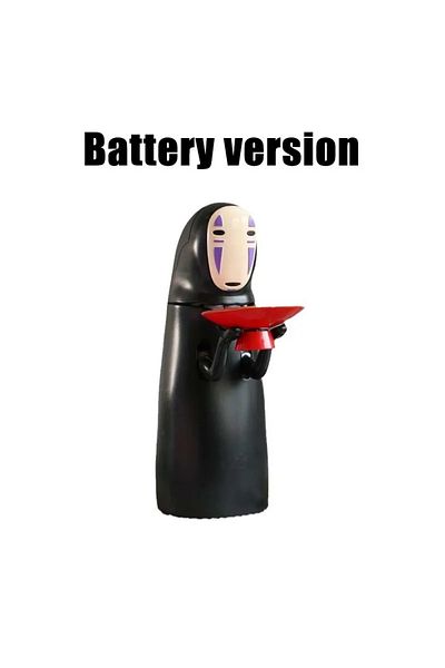 Choice Battery version Saving Pot No Face Man Anime Figure Automatic Eat Coin Spirited Away Figurine Collec