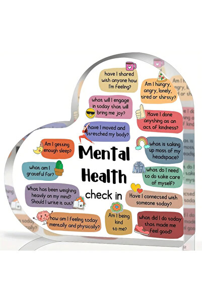 Choice Q211 ديكور الصحة النفسية، لافتة أكريليك على شكل قلب لتأكيدات العلاج ال...