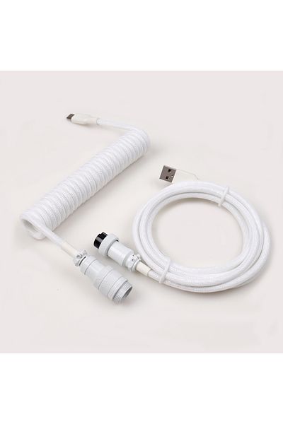 Choice 1.5m D4 LANO USB A to Type C for Mechanical Gaming Keyboard Double Sleeved Wire with GX16 Detachable