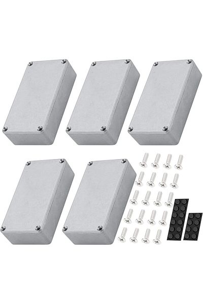 DAIERBUMP 1590B DaierTek 5PCS 1590B Guitar Pedal Enclosure Aluminum Diecast Stomp Box Case 112x61x32mm Toggle