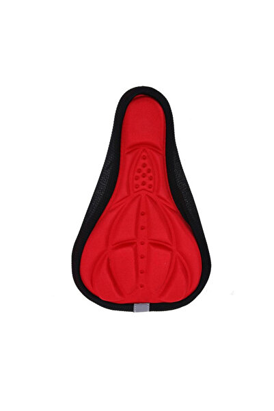 Choice غطاء مقعد دراجة هوائية جبلية مبطن ثلاثي الأبعاد باللون الأحمر، مصنوع م...