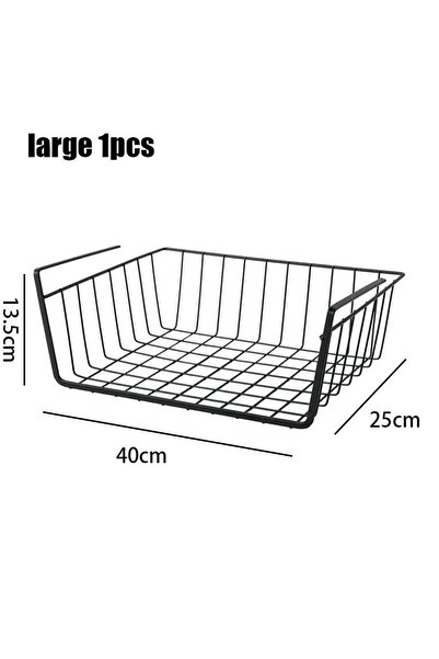 Choice سلة تخزين كبيرة سوداء متعددة الوظائف للتعليق في المطبخ والحمام مزودة ب...