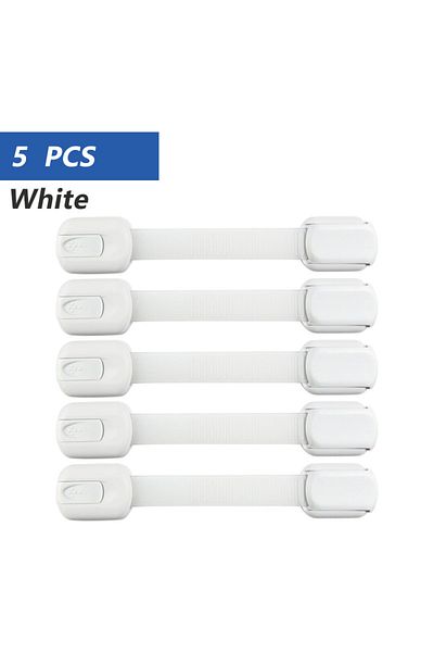 Choice 5 PCS White Baby Safety Lock Drawer Child Safety Cabinet Locks Adhesive Cabinet For Drawer Door Latc