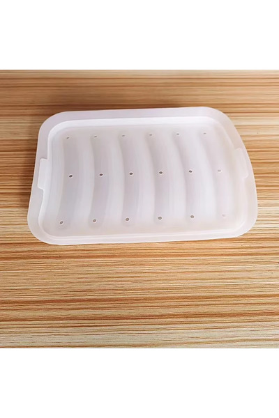 Choice4 قالب صنع النقانق الأبيض من السيليكون بستة تجاويف لصنع هوت دوج لحم الخ...