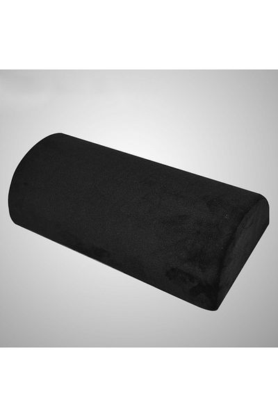 Choice Black 1pc Half Moon Bolster Pillow For Legs Knees Lower Back And Head Elastic Non-Slip Memory Foam C
