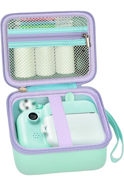 Choice light green Kid Camera Case Compatible with Instant Camera for Kids Digital Video Cameras Storage Ho