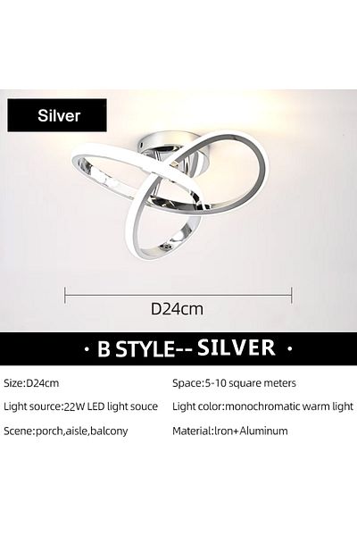 DARHYN Warm white Silver Modern LED Ceiling Light LED Switch Control For Aisle Entrance Bedroom Living Room