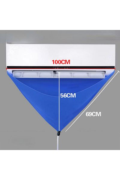 Choice Blue 100cm Air Coditioning Cleaning Cover Bag PVC Thickened Cleaner with Water Pipe Home 1-1.5P Spli