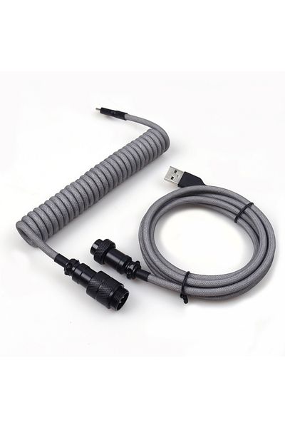 Choice 1.5m D27 LANO USB A to Type C for Mechanical Gaming Keyboard Double Sleeved Wire with GX16 Detachabl