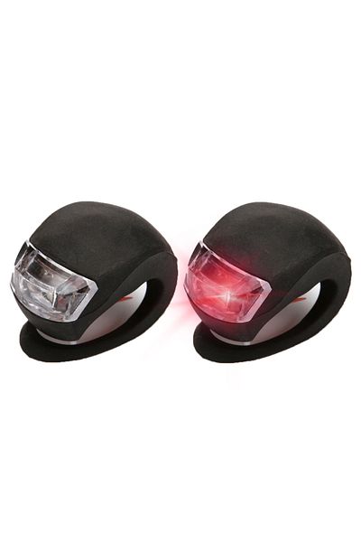 Choice Set 1 Bike Light Set Silicone Waterproof Bicycle Head Front Lamp and Taillight Flashlight for Bike W