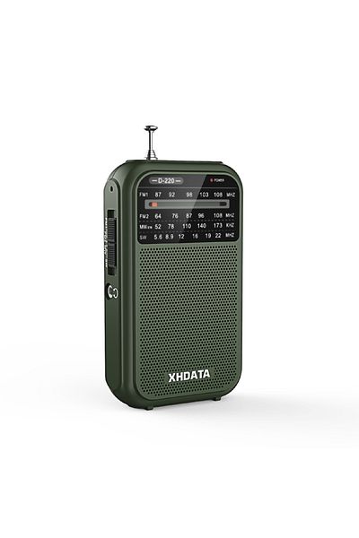Choice D-220 Green XHDATA D-220 Vintage Retro Radio FM 1-2/MW (9K/10K) /SW 4 Bands Portable Pocket Radio Hi