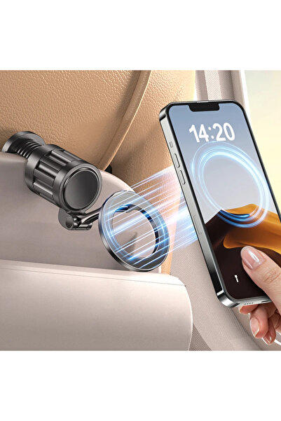 Choice حامل هاتف مغناطيسي متعدد الوظائف قابل للتعديل باللون الأسود، يدور بزاو...