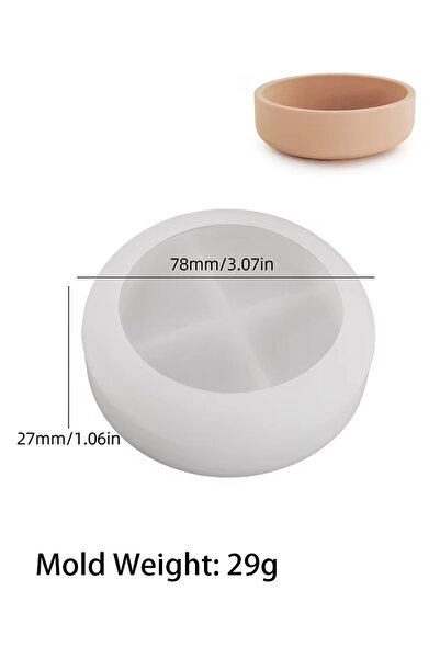 Choice وعاء تخزين دائري نورديك، قالب سيليكون أسمنتي، صينية شموع من تيرازو، قوالب خرسانية، شمعة DIY C