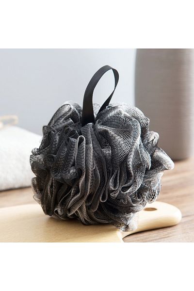 Choice Seaweed Soft Lufa Shower Sponge - Black - Dead Skin, Gives Glowing Skin - PE Skin-friendly Bath Ball