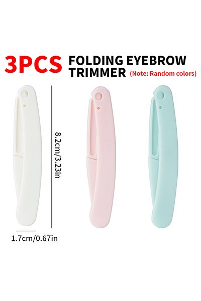 Choice 3Pcs 3PCS Portable Eyebrow Trimmer Safe Eyebrow Shaper Foldable Eyebrow Trimmer Razor Blade Razor Wo