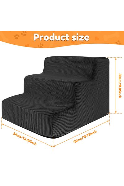 Choice 1PC 3 Step 3 Step Pet Stairs High Density Soft Foam Small Dog Ramp Ladder Stair Removable and Washab