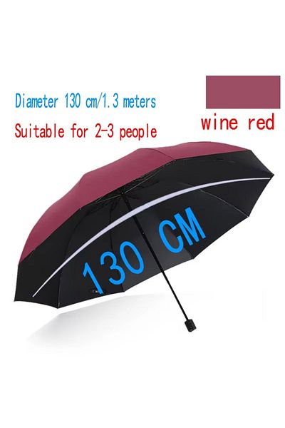 Choice Red Super Large Folding Umbrella 51.18inch Men Womens Windproof Umbrellas Fold Business Sun Rain Umb