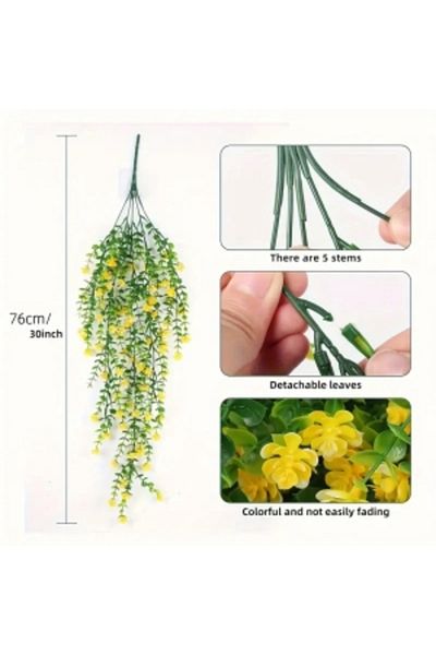 Choice Yellow 1pcs 76cm Artificial Ivy Hanging Plants Fake Plant For Home Room Decor Garden Wedding Decorat