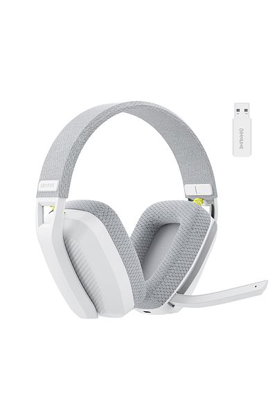 Choice White BINNUNE 2.4GHz Wireless Gaming Headset with Mic for PS5 PS4 PC Mac Playstation Bluetooth Gamin