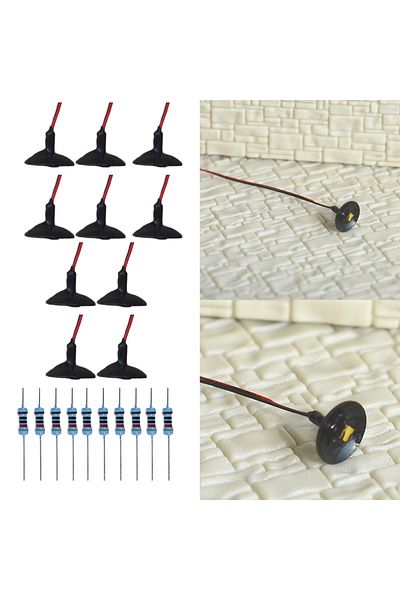 Choice Sets Wall Lamppost Street Light Model Railway Train Lamp Black Led Ceiling Light For OO HO Scale ...