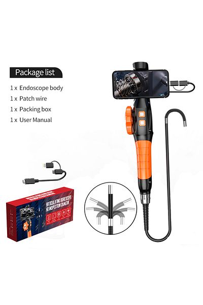 Choice 6.4mm Ios Android 360 Degree Rotation Endoscope Inspection Camera 6.4mm Lens Hd Articulated Borescop