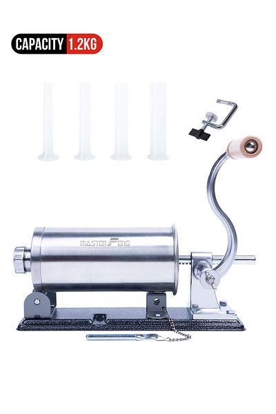 Choice 4 PLASTIC NOZZLES MASTER FENG Horizontal Sausage Stuffer Homemade Manual Sausage Maker Sausage Meat