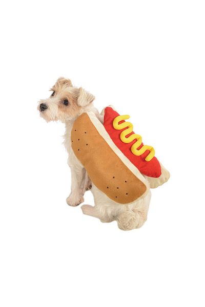 Choice S hot dog Funny Halloween Dog Costumes Hot Dog Shaped Dachshund Sausage Adjustable Clothes Pet Appar