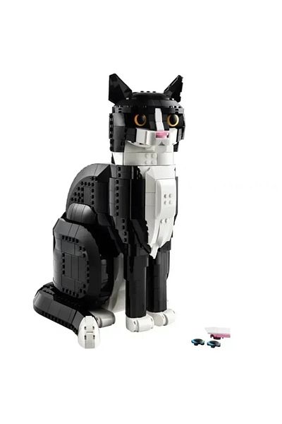 Choice 1710Pcs 1710Pcs MOC New 21349 Tuxedo Cat Building Blocks Creative Cartoon Animal Assembly Toy Diy Ed