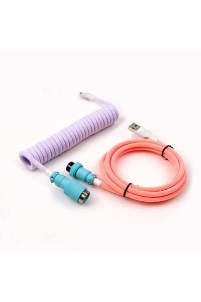 Choice 1.5m D32 LANO USB A to Type C for Mechanical Gaming Keyboard Double Sleeved Wire with GX16 Detachabl