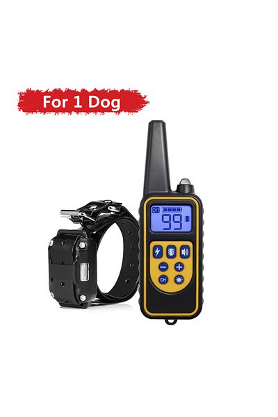 Choice US Plug For 1 dog Black Electric Dog Training Collar Dog Anti Bark Waterproof Rechargeable Pet Remot