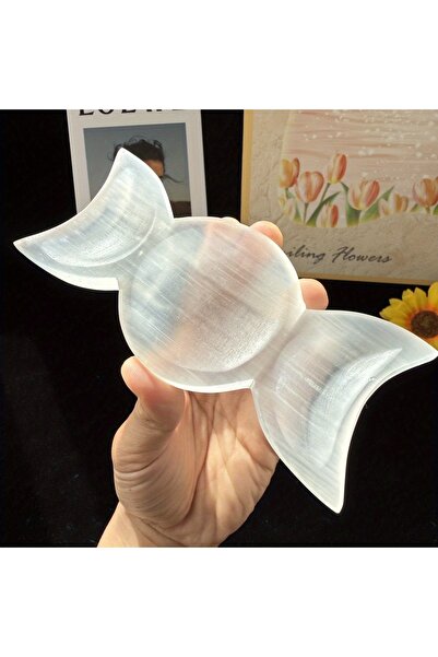 Choice قطعة واحدة بيضاء من وعاء سيلينيت إلهة القمر، وعاء ثلاثي القمر، هدايا ك...