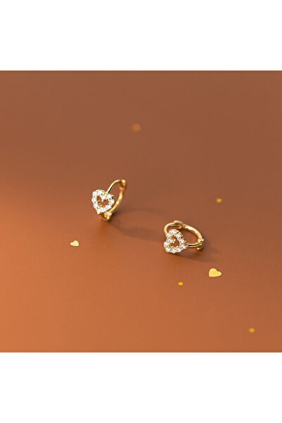 Choice زوج واحد من أقراط الأذن الدائرية الجديدة اللطيفة على شكل قلب مجوف من ا...