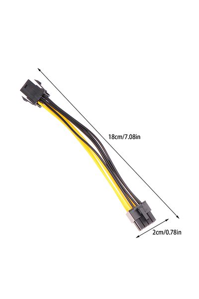 Choice 1PCS Powered Adapter 6pin To 8pin Adapter, PCI-e 6-pin Male To 8-pin Female Converter For 8pin GPU V