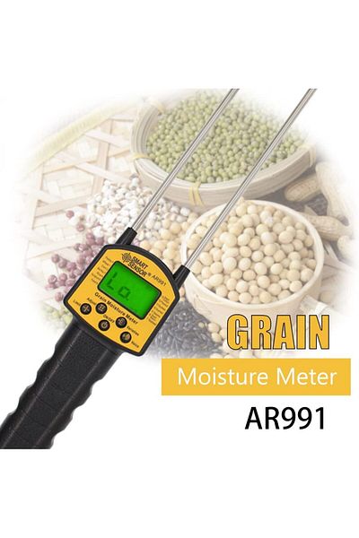 LPPCOLTD Ar991 Digital Grain Moisture Meter Hygrometer Use For Corn Wheat Rice Bean Peanut Grain Measureme...