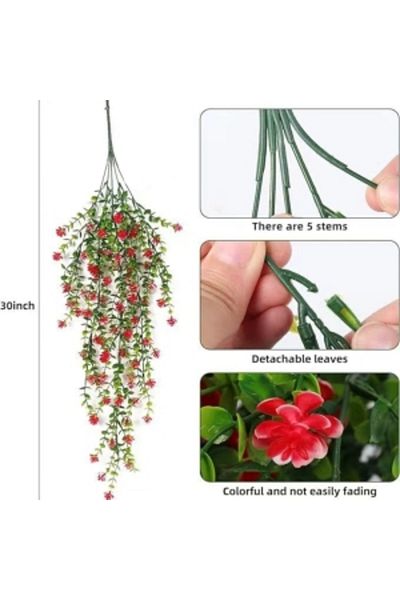 Choice Red 1pcs 76cm Artificial Ivy Hanging Plants Fake Plant For Home Room Decor Garden Wedding Decoration